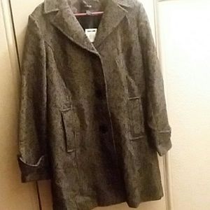 Style & Co. Rouge Tweed Coat